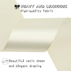 Rice White Solid Satin Ribbon 2 Inch 25 Yards Solid Polyester Fabric Ribbon for Gift Wrapping Wedding Christmas Baby Shower Birthday Party Decoration Handmade Immortal Flower Craft