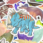 QTL Dinosaur Stickers for Kids Boys Dino Stickers for Water Bottles Laptop Dinosaur Party Supplies Gifts for Boys Pack 50Pcs
