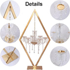 4PCS Elegant Metal Diamond Candle Holder - European Wedding Table Decor, Romantic Candle Stand for Western Dining, Perfect Wedding Prop & Home Decoration