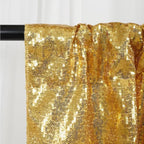 SquarePie Sequin Backdrop Curtain Not See Through Background for Wedding Party 4FT x 7FT Gold