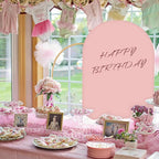 Metal Arch Backdrop Stand and Cover Set, 7.2FT, 6FT Party Backdrop, Easy to Assemble, Backdrop Stand for Parties, Birthday, Baby Shower