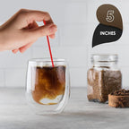 PAMI Disposable 5in Plastic Sip Stirrers/Straws, Value Pack of 1000 Stirring Sticks for Hot & Cold Drinks, Cocktail & Coffee Bar Stir Straws (Red One Size)
