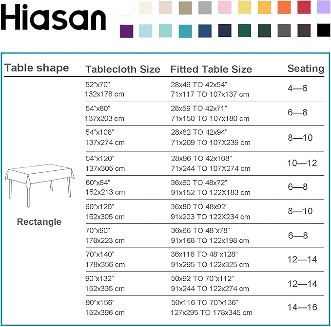 Hiasan Orange Yellow Rectangle Tablecloth - Waterproof Washable Fabric Table Cloth for Dining Party and Outdoor Use, 54 x 120 Inch
