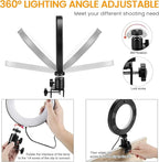 Video Conference Lighting Kit, Ring Light Clip on Laptop Monitor, 6" Dimmable LED Circle Selfie Light for Zoom Meeting/Remote Working/Zoom Calls/Live Streaming/Video Recording
