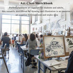 9" x 12" Sketch Book, Top Spiral Bound Sketch Pad, 2 Packs 100 Sheets Each (68lb/100gsm), Acid Free Art Sketchbook Artistic Drawing Painting Writing Paper for Kids Adults Beginners Artists