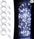 CYLAPEX 6 Pack Cool White Fairy String Lights Battery Operated Fairy Lights Firefly Lights LED Starry String Lights 3.3ft 20 LEDs Silvery Copper Wire for Christmas DIY Decoration Costume Wedding Party