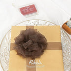 Ribbli Brown Organza Ribbon,1 Inches x Continuous 50 Yard, Brown Sheer Ribbon for Gift Wrapping,Cookie Wrapping,Wedding Decoration,All Crafting and Sewing
