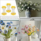 HAHIYO 700Pcs 2mm Yellow Double-Head Flower Stamen with Crystal-Like Flower Head for Handmade Floral Art Scrapbook Decoration Artificial Floral Pistils Pollen Stamens Wedding DIY Stamens