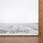 Bloom Rugs Washable Non-Slip 9' x 12' Rug - Gray/Charcoal/Blue Modern Abstract Area Rug for Living Room, Bedroom, Dining Room, and Kitchen - Exact Size: 9' x 12'