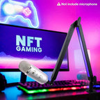 Boom Arm with RGB Light - Mic Arm for HyperX QuadCast, Blue Yeti, Shure SM7B, Rode and Most Gaming Mic, Height adjustable Mic Boom Arm Microphone Arm, Desk Mic Stand for Most USB Microphone By SUNMON
