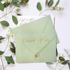 50 Pack 4x6 Envelopes Letter Size, Green A4 Envelopes Self Seal for Wedding Invitation, Envelope 4.3x6.3 for Greeting Cards, Photos, Baby Shower, Graduation, Thank You Cards, Announcements