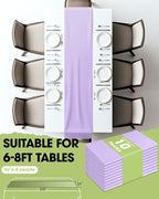 Pureegg Lilac Plastic Table Runners - 10 Pack, 14'' x 108'', Water Resistant & Disposable Lavender Centerpiece Decorations for Table Cloth, Wedding, Birthday, Holiday, Baby Shower, Party, Home Decor