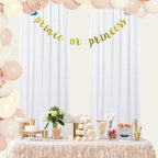 ShinyBeauty 2-Pack Sparkling Sequin Backdrop 4x7FT - Premium White Photography Background for Weddings, Parties, Studio Decor | Wrinkle-Resistant & Reusable Shimmer Curtains (Backgrounds Collection)