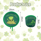 4 Styles St. Patrick's Day Round Foldable Hand Fan Foldable Fan Handheld Compact Cooling Fans,Round Folding Fan for Outdoor Games,Holiday Decoration,Festival,Party Favors,Travel,Events