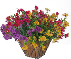 Faux Flower Daisy with Eucalyptus Leaves Fake Plants Greenery Boxwood Outdoor Indoor Garden Home Decoration Porch Patio (Mix)