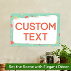 Custom Sign, Custom Street Sign, 11 Font Colors, 13 Font Styles, 4 Hole Options, 22 Sizes, 12x18 Inches, Rust Free DiBound, Fade Resistant, Made in USA by My Sign Center (Mid-Century Modern 2)