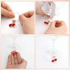 Wine Glass Charms Wine Charms for Stem Glasses Glass Markers Identifiers Tags for Christmas Tasting Party Favors Decorations
