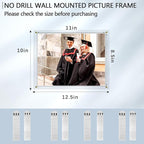 Acrylic Picture Frame for Wall, Clear Diploma Frame, No Drill Floating Frameless Photo Frame for Diploma Certificate Degree Document & Artworks Display, Graduation Gift for Students (1 Pack, 8.5X11 Straight edge)