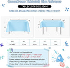 QueenDream Sparkly Sequin Tablecloth - Aqua Blue Table Cloth 50x80 Inches Rectangle Table Overlay Fabric for Birthday Parties Baby Shower Decoration