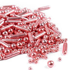 Rose Gold Sprinkles for Cake Decorating 7 Ounces, Rose Pearl Sugar Cupcake Toppings, Cookies, Ice Cream, 7Ounces Cake Decorationss Baking, Perfect for Wedding, New Year’S Eve, Christmas Party