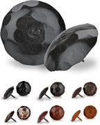10 Pack 2" Round Head Iron Clavos Decorative Nails – Sealed Unfinished – Handmade Rustic Round Fasteners for Farmhouse Shutters, Faux Wood, Barn Doors, Shutters, Gates – Ornamental Wood Accent
