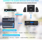 4 Channel Rechargeable Wireless Microphone System, Pro UHF Metal Headset Lavalier Lapel Cordless Mics Handheld for Karaoke Singing Church with VOL Control, 4x50 Adjustable Frequency(G8)