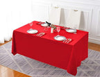 Surmente Red Tablecloth 90 x 132-inch Rectangular Polyester Table Cloth for Weddings, Banquets, or Restaurants