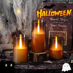 Flameless LED Candles, Upgraded Realistic Flickering Pillar Battery Operated Candles with Remote Timer, Acrylic Electric Set of 3 for Romantic Ambiance and Home Decoration（Grey）