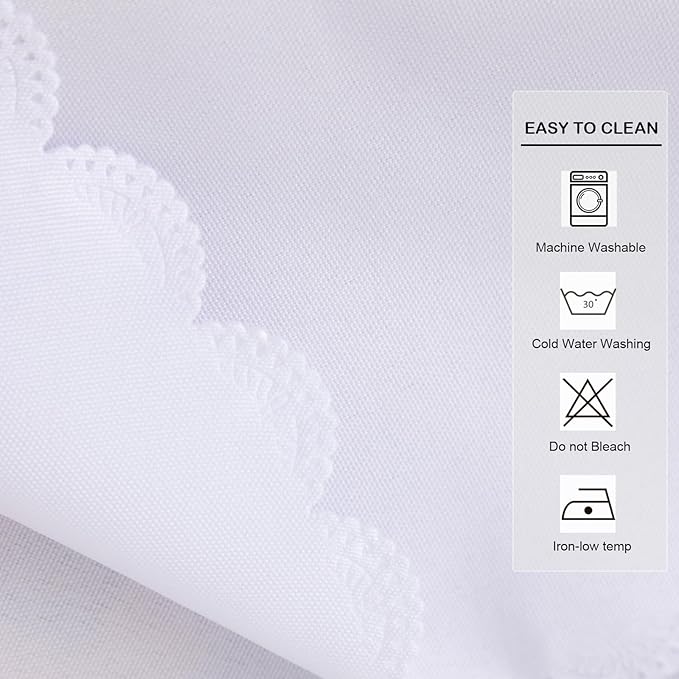 Square White Tablecloth 43 x 43 Inch Polyester Fabric Washable Table Cloth Decorative Wrinkle Resistant Solid Color Table Cover for Kitchen Dinning Party Wedding Camping