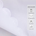 Small Round White Tablecloth 36 Inch Polyester Fabric Washable Table Cover Decorative Wrinkle Resistant Solid Color Table Cloth for Kitchen Dining Party Wedding Camping