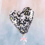 Black Round Foil Confetti Beautiful Metallic Table Confetti Glitter for Fill Balloons, Wedding,Birthday, Party,Festival Decoration(8000PCS)