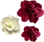 BRT Bearingshui Crepe Paper Flowers Decoration for Wall Total 9 Pcs, Artificial Flowers Backdrop for Wedding Decor Baby Bridal Shower Birthday Party, Burgundy Cream 3D Wall Flowers Decor