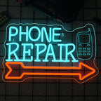 Looklight Phone Repair Neon Sign Dimmale Neon Lights For Wall Decor Led Lights ForMobile Phone Repair Shop Business Cellphone Repair Shop Decor USB Powered 14.6x9.1in
