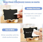 80 Pack Mini Chalkboard Signs with Easel Stand,Food Labels for Party Buffet with Two Pens,Suitable for Graduation Parties, Wedding Celebration Name/Place Cards, Restaurant Food Labels