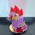 Gyufise 6Pcs Paper Palm Fan Cake Toppers Palm Spear Leaves Fan Cupcake Toppers Cake Insert Decorations Craft DIY Cake Bakeware Decoration for Birthday Party Wedding Party Decor Supplies Red