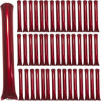 48pcs Round Head Boom Sticks Thunder Sticks Cheering Sticks Team Spirit Plastic Cheerleading Spirit Stick Clapper Inflatable Noise Maker Sports Supply (Metallic red)