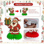 12Pcs Christmas Honeycomb Centerpieces Christmas Table Toppers Decorations Christmas Tree,Snowman,Gingerbread for Holiday Christmas Party Supplies