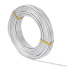 FASHEWELRY 82 ft Aluminum Craft Wire 9 Gauge Silver Metal Bendable Sculpting Floral Wire for Jewelry Craft Doll Skeleton Bonsai