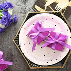 AWELL Purple Gift Candy Box Bulk 2x2x2 inches with Purple Ribbon Party Favor Box,Pack of 50