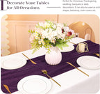 Velvet Table Runner 20 x 120 Inches 10ft Luxurious Thick Soft Velvet Christmas Thanksgiving Wedding Reception Table Runner for Party Reception Decorations(Purple, 1 Pack)