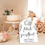 Wedding Photo Guestbook Desk Decor, Minimalism Style Welcome Sign, Bridal Shower Sign, Baby Shower Decoration Supplies, Wedding Reception Plaque with Stand 8 * 10In