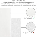 9" x 12" Sketch Book, Top Spiral Bound Sketch Pad, 2 Packs 100 Sheets Each (68lb/100gsm), Acid Free Art Sketchbook Artistic Drawing Painting Writing Paper for Kids Adults Beginners Artists