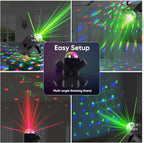 Party Lights DJ Disco Ball Light: LED Stage Laser Light with Sound Activated Remote 72 Patterns - RGB Strobe Lighting Projector for Parties Club Floor Bar Rave Christmas