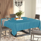 Fitable Square Tablecloth 54x54 inch Tablecloth Stain and Wrinkle Resistant Washable Polyester Table Cloth for Buffet Parties and Camping, Teal
