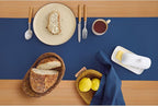 Solino Home Table Runner 108 Inches Long - Cotton Linen Hemstitch Lapis Blue Table Runner 14 x 108 Inch for Fall, Autumn