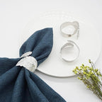 Silver Leaf Napkin Rings Set of 12, Leaves Napkin Rings for Table Setting, Metal Leaf Napkin Holder Rings for Holiday Party, Wedding, Banquet, Formal or Casual Dinning Table Decor (Silver)