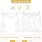 Lavender Purple Arch Draping Fabric for Wedding, 2 Panels 60" x 26Ft Chiffon Drapery Fabric Drapes Backdrop for Wedding Ceremony Baby Shower Bridal Shower Decoration