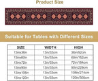 Vintage Boho Aztec Table Runner, Rustic Farmhouse Magical Kitchen Dining Home Party Table Decor 13x60in