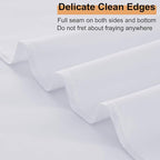20ft x 10ft Thick White Backdrop Curtains for Parties, 4 Panels 5ft x 10ft Non See Through White Polyester Wedding Drapes Photo Backdrop for Birthday Party Graudation Photography Home Decor