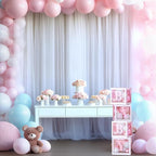 Sheer Backdrop Curtains White Tulle Backdrop Curtain for Parties Wedding White Backdrop Curtain for Birthday Party Baby Shower Photos Background Drape 30ft x 10ft(5ft x 10ft, 6 Panels)